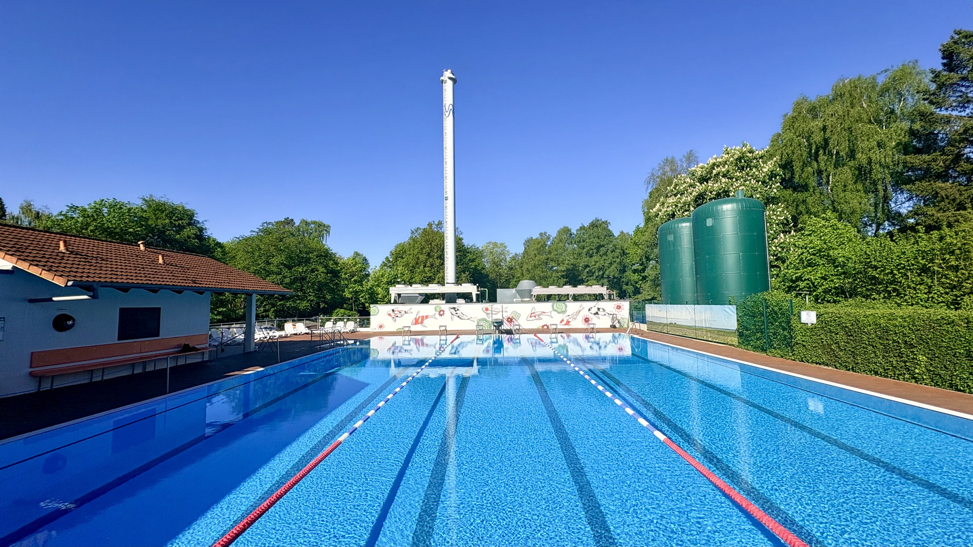 Freibadbecken Schwimmerbereich